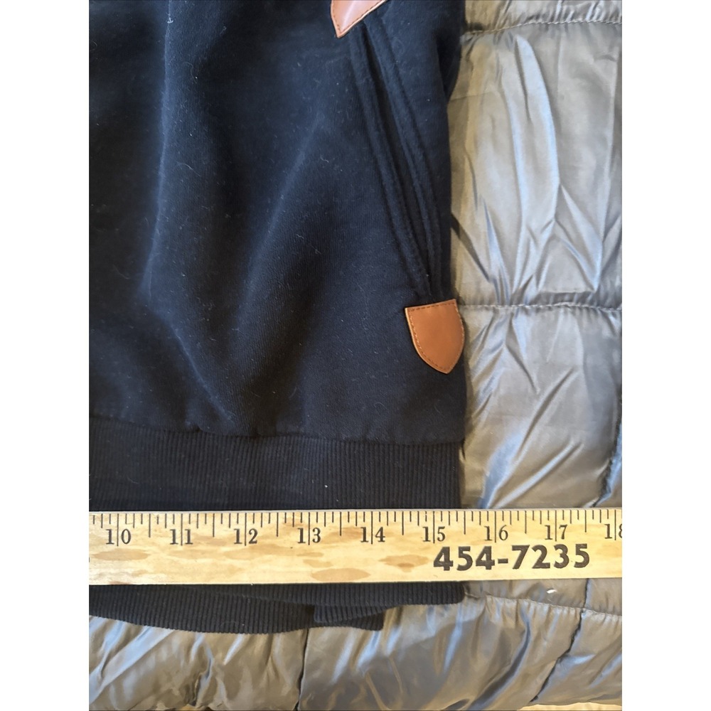 Wanakome Size Medium Black White And Gray Quarter Zip Hoodie Sweatshirt - Picture 5 of 8